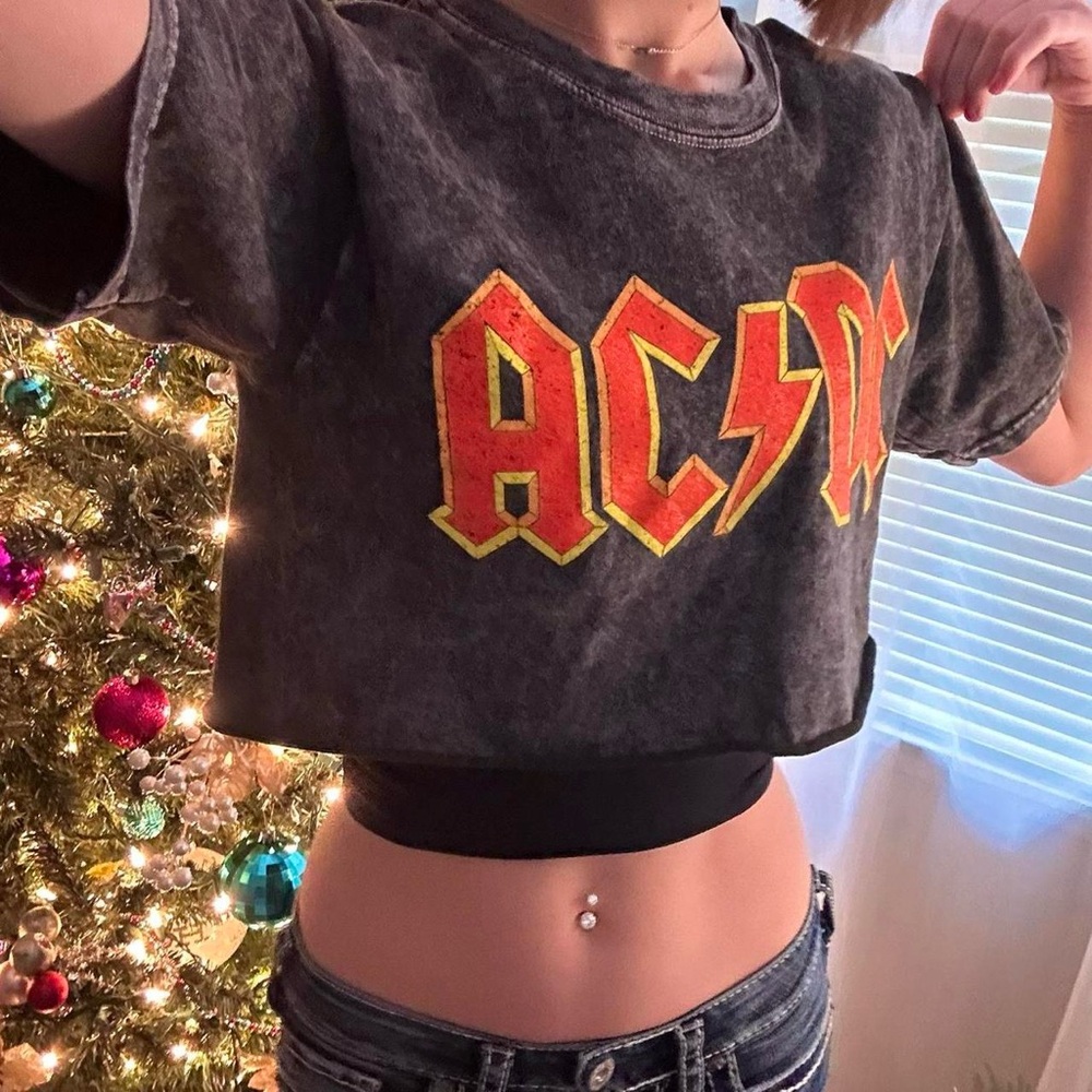 Vintage AC/DC Shirt / Croptop